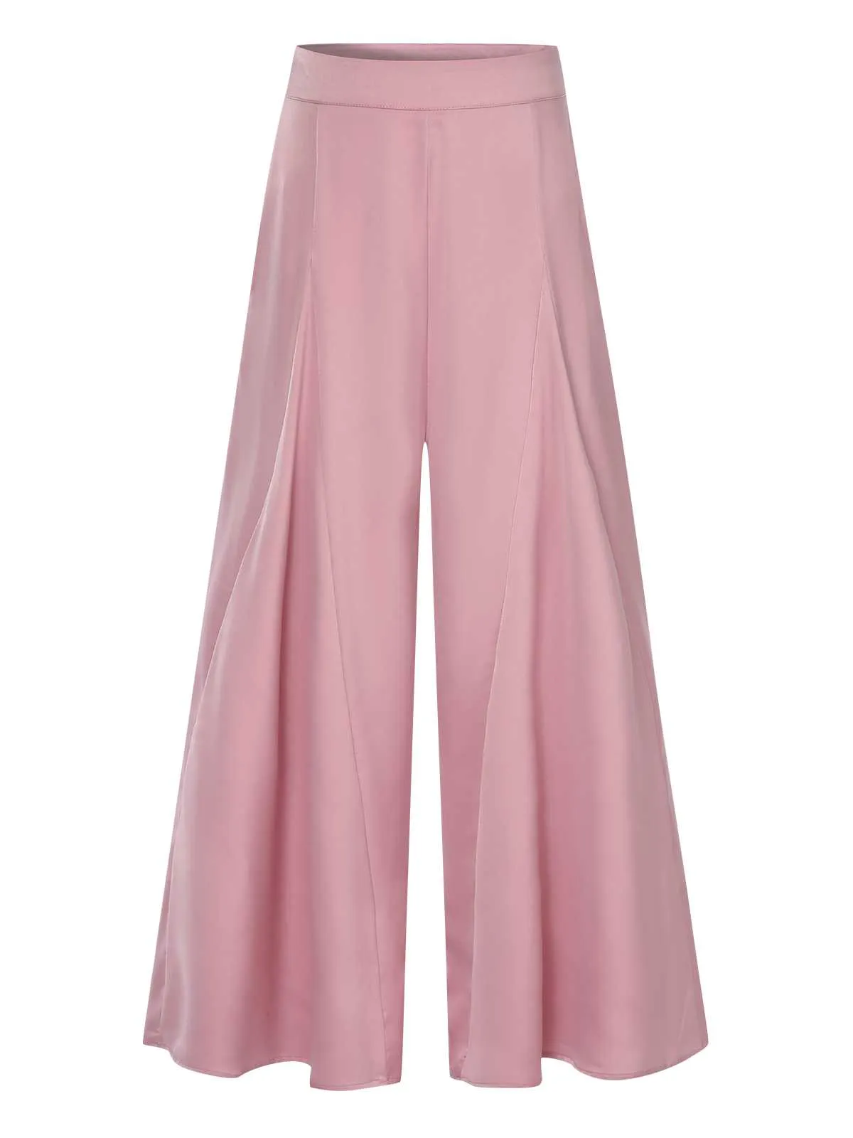 1930s High Waist Wide Leg Solid Pants