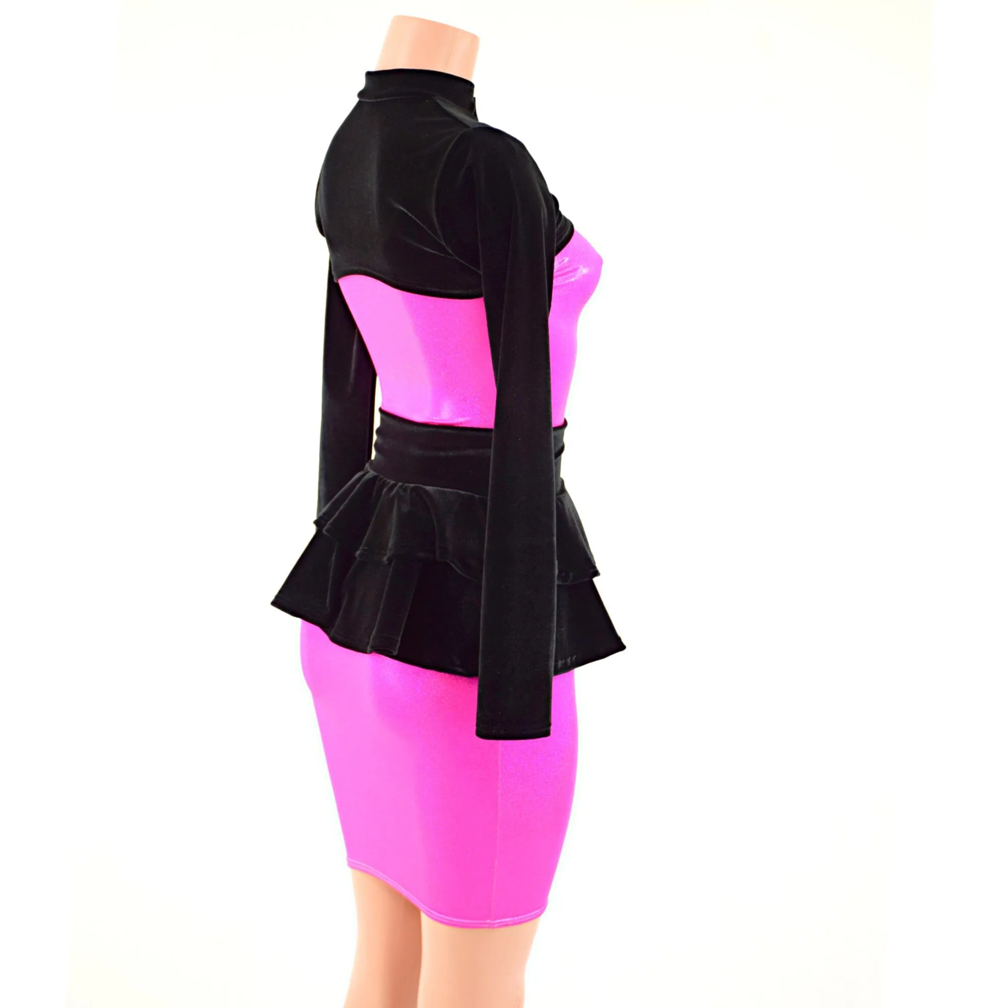 3PC Bolero, Double Ruffle Open Front Snap Skirt, and Tank Dress Set