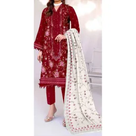 3PC-Digital Printed Cambric Suit PS4887