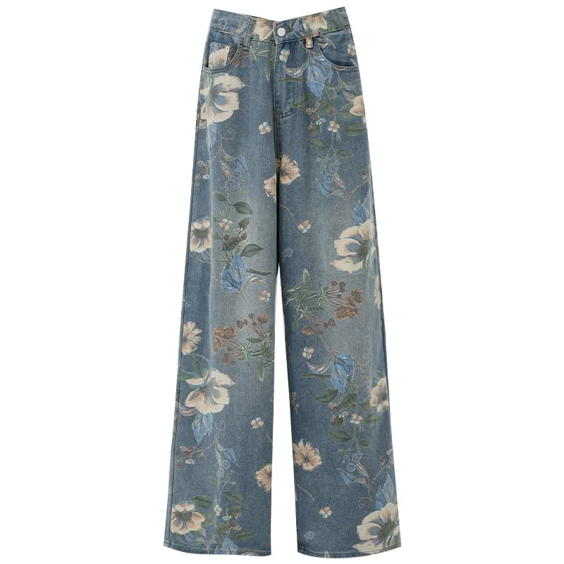 ABWEAR Blooming Botanica Wide-Leg Jeans