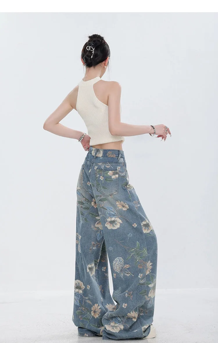 ABWEAR Blooming Botanica Wide-Leg Jeans