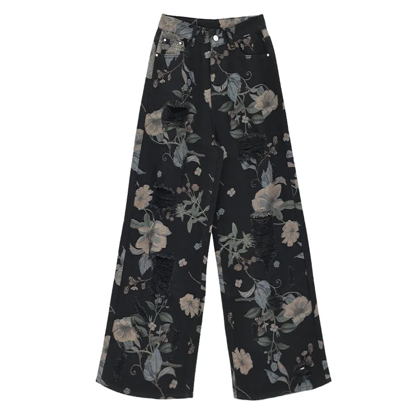 ABWEAR Blooming Botanica Wide-Leg Jeans