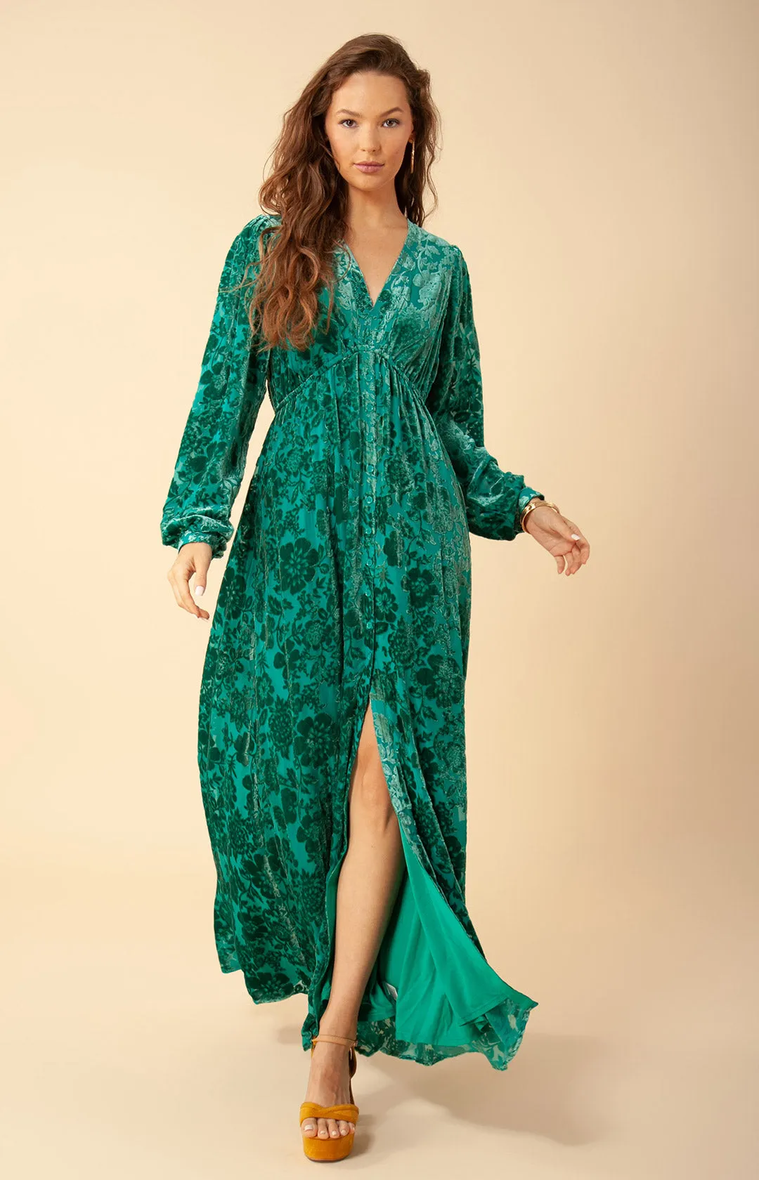 Alice Solid Silk Maxi Dress