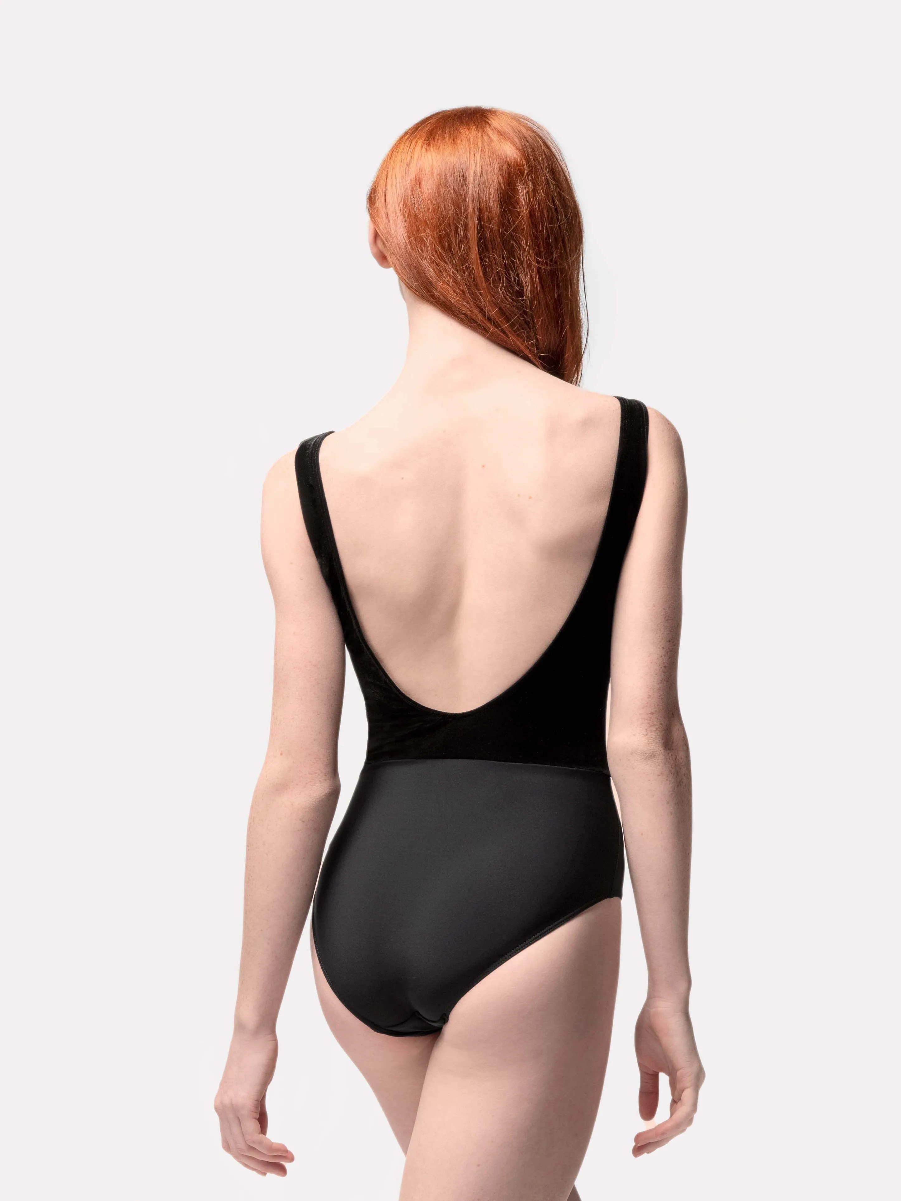 Allison Black Velvet Leotard RTW