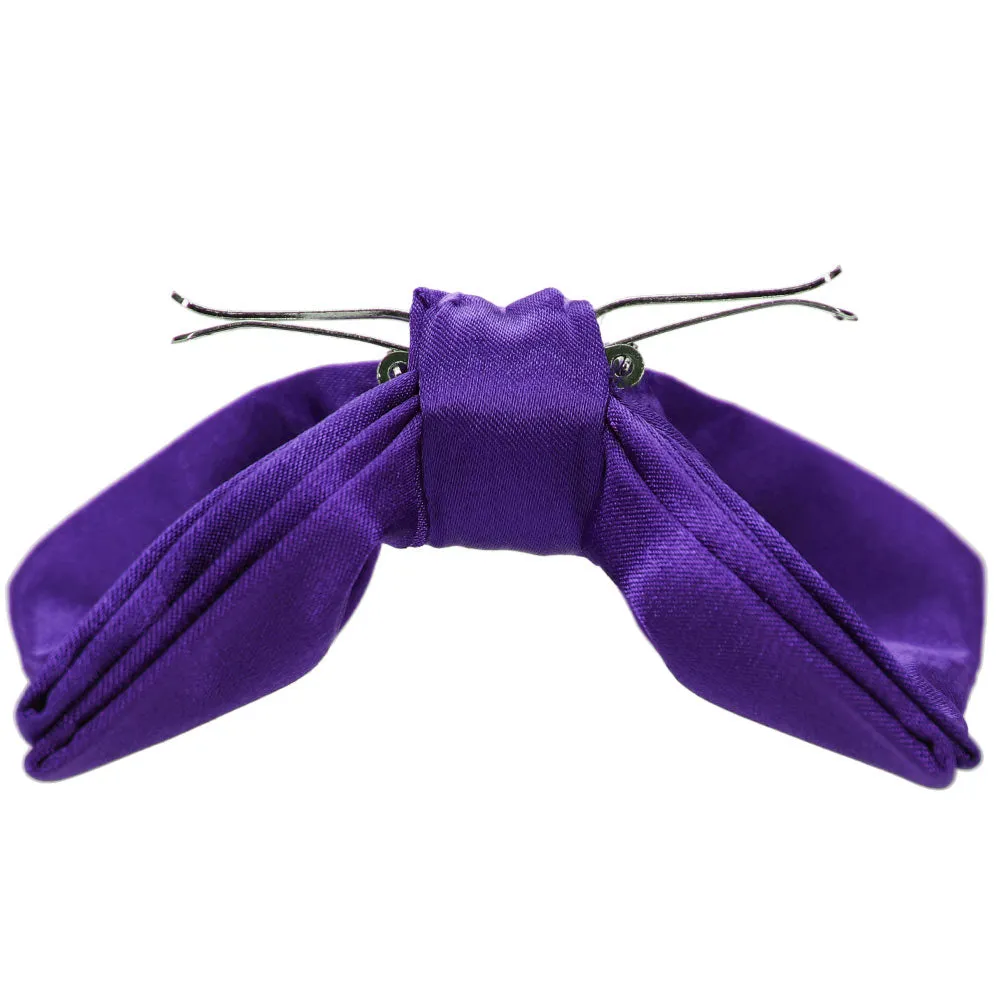 Amethyst Purple Clip-On Bow Tie