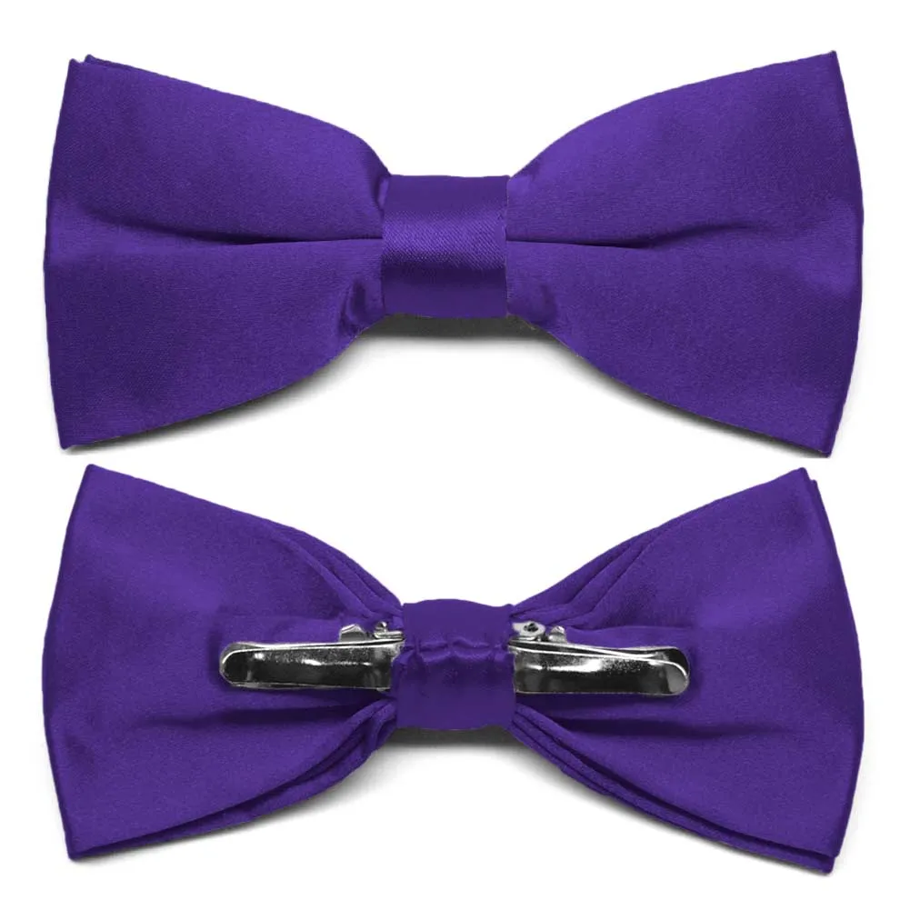 Amethyst Purple Clip-On Bow Tie