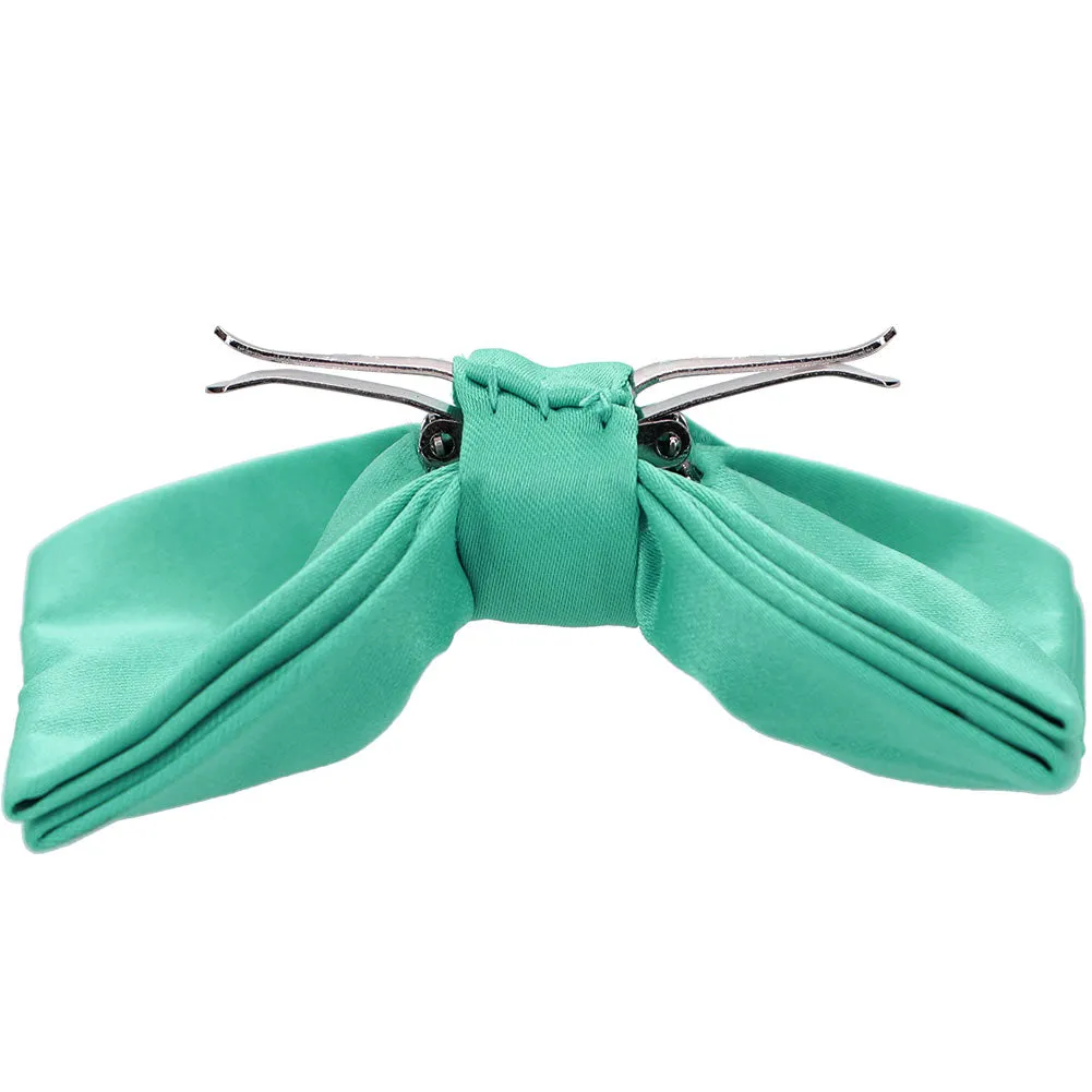 Aquamarine Clip-On Bow Tie