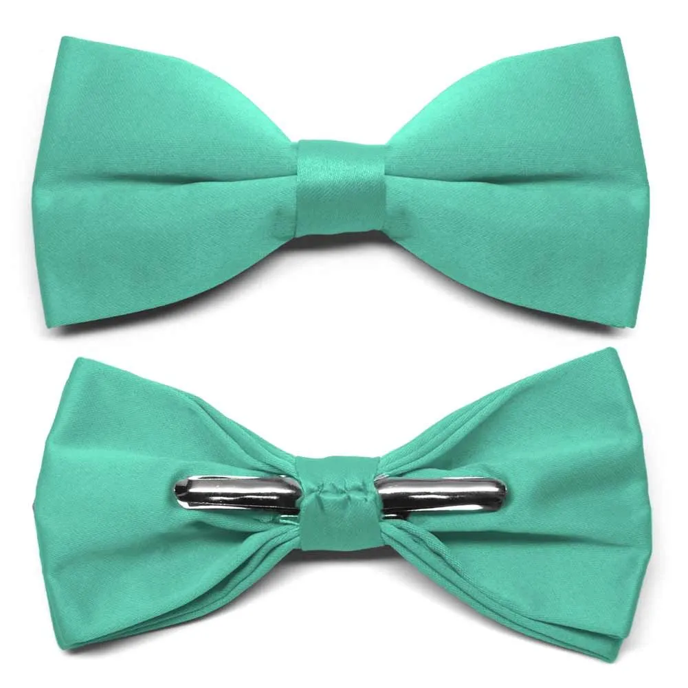 Aquamarine Clip-On Bow Tie