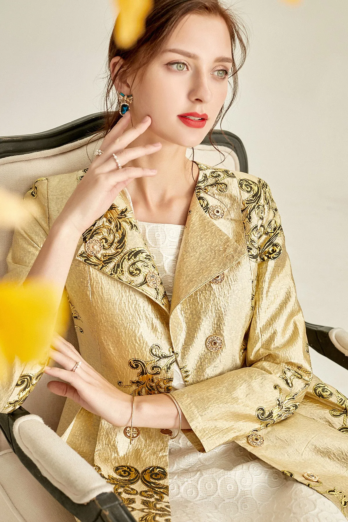 Autumn luxury retro jacquard dress jacket- Jiji