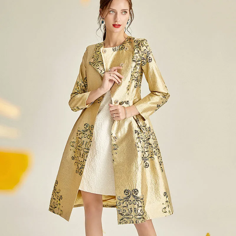 Autumn luxury retro jacquard dress jacket- Jiji