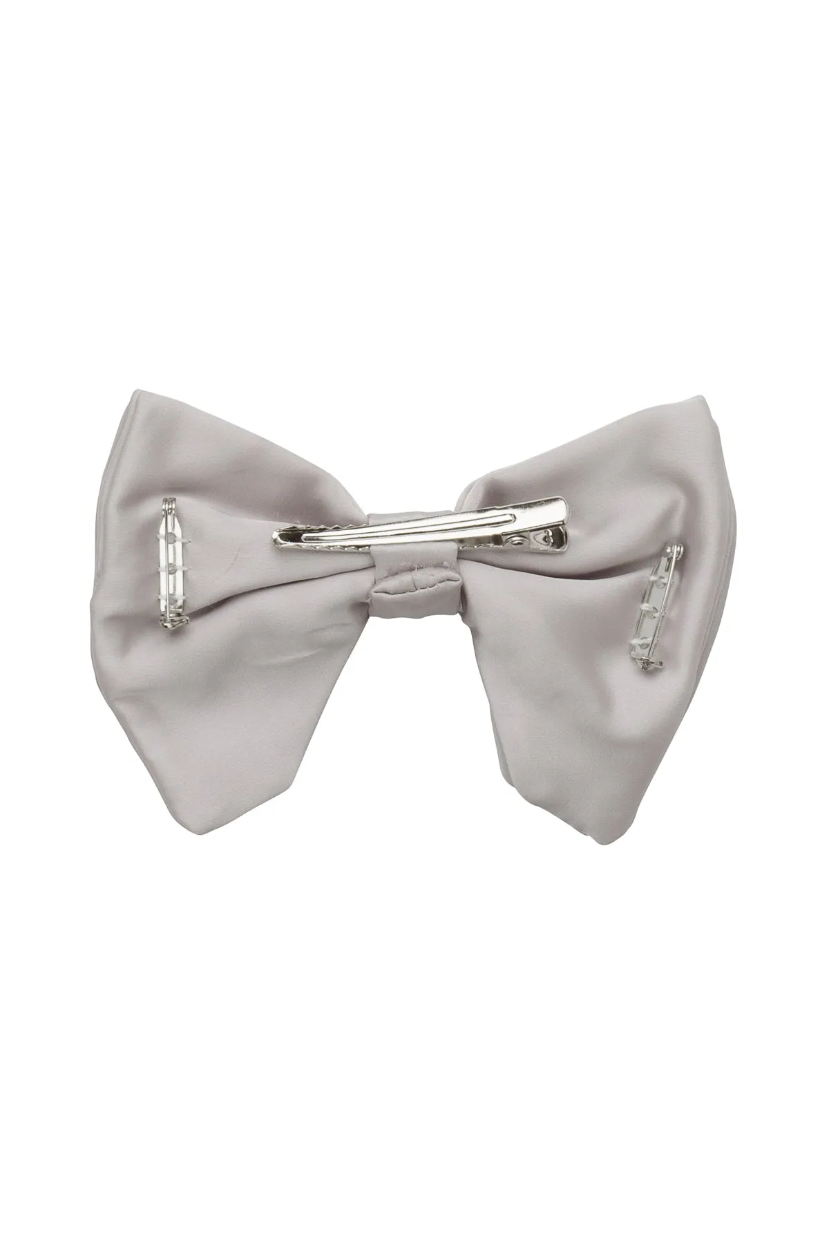 Avant Garde Bowtie - Silver Satin