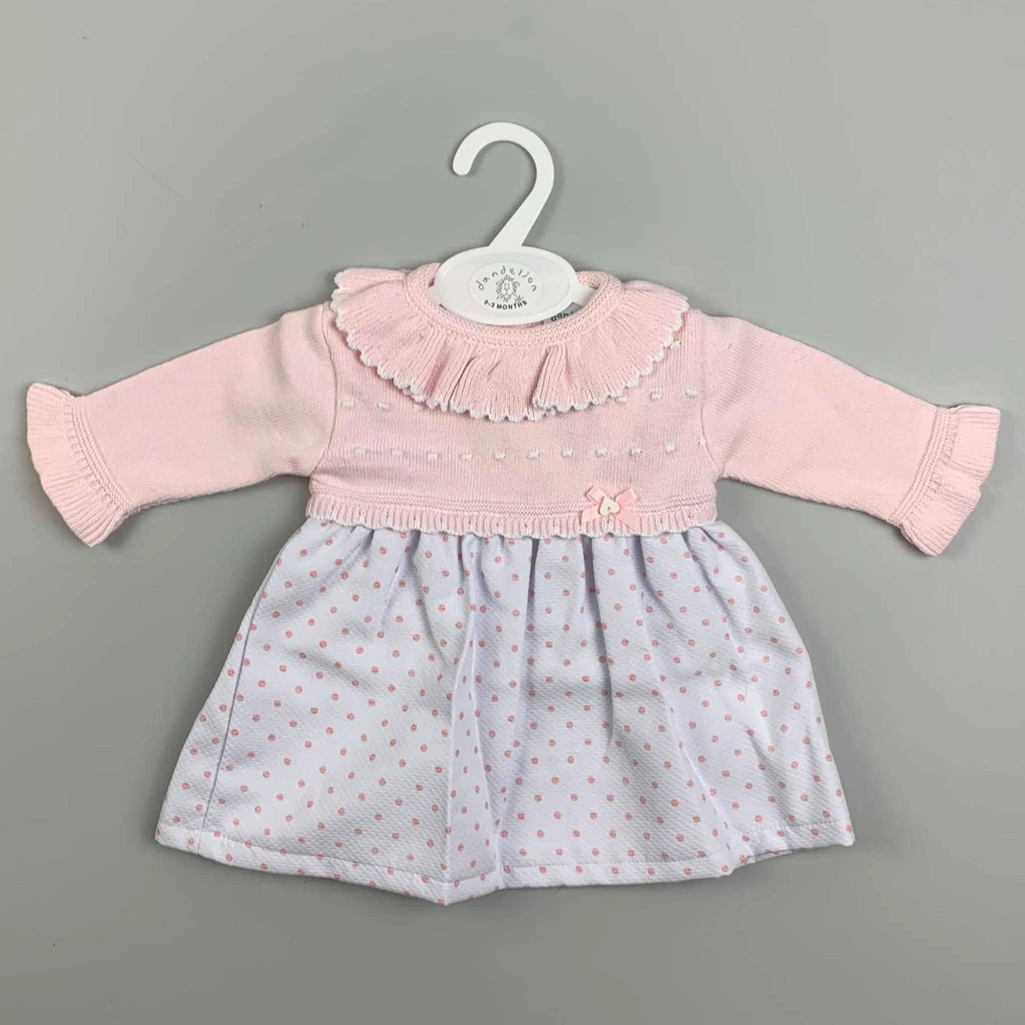 Baby Girls Knitted Dress - Pink