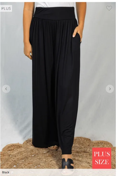 Bailey High Waist Wide Leg Black Pants