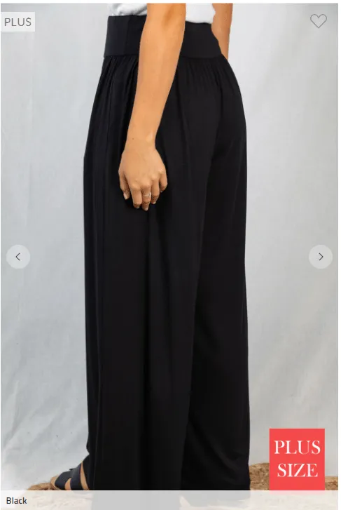 Bailey High Waist Wide Leg Black Pants