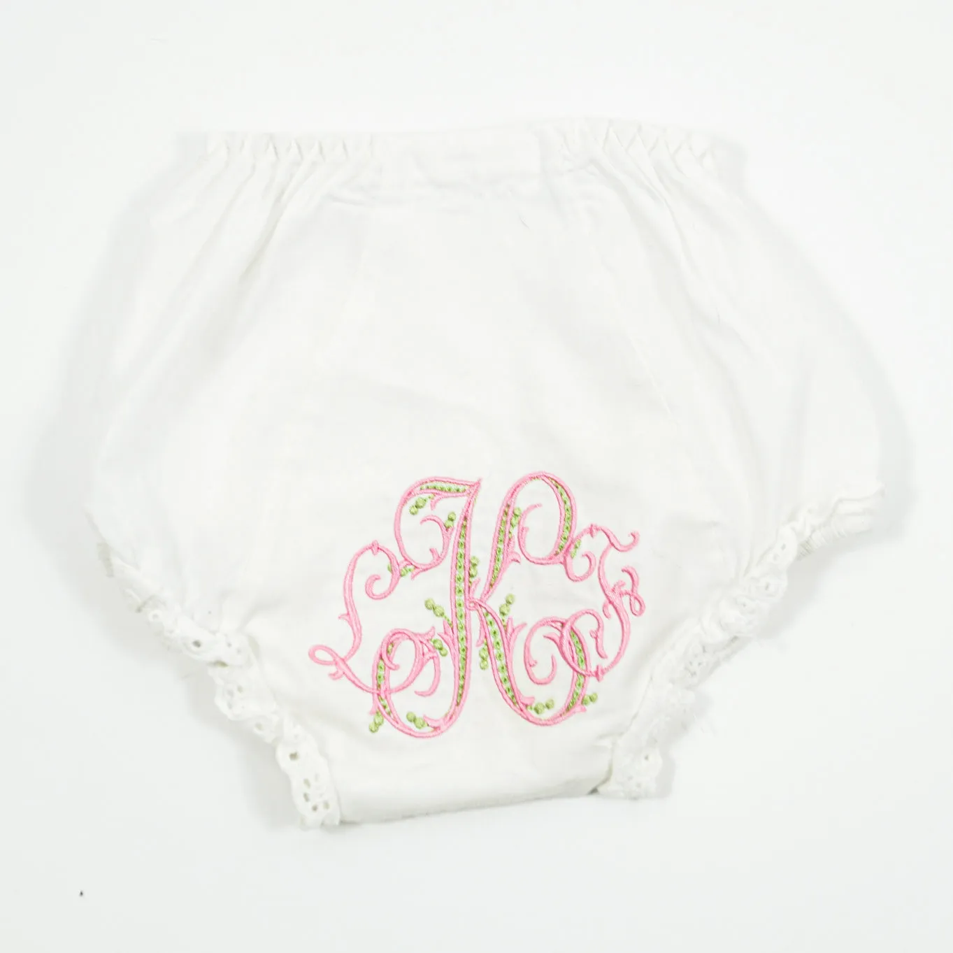 Bloomers with Pink & Green Monogram LKF