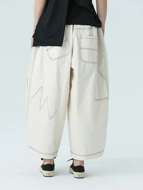 Bolohus Topstitched Wide Leg Pants