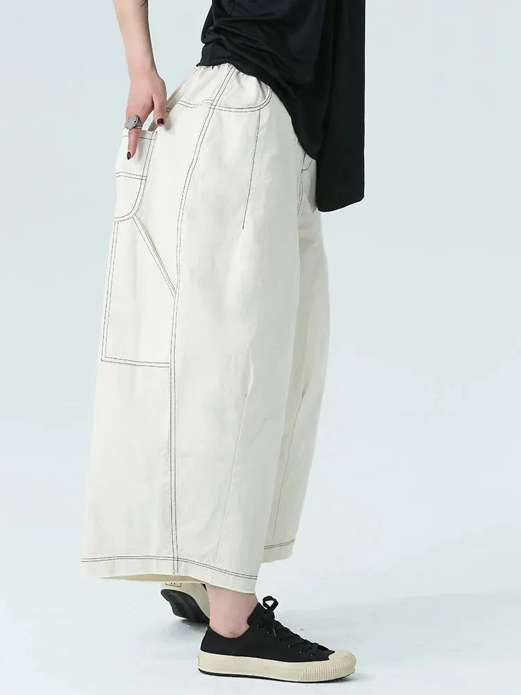 Bolohus Topstitched Wide Leg Pants