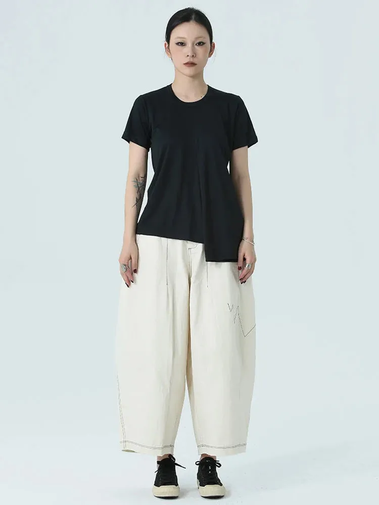 Bolohus Topstitched Wide Leg Pants