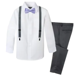 Boys' 4-Piece Customizable Suspenders Outfit - Customer's Product with price 52.95 ID 3AZlEPthkaMQhnLVS96tsmPr