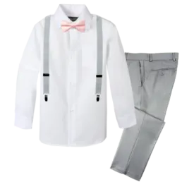 Boys' 4-Piece Customizable Suspenders Outfit - Customer's Product with price 52.95 ID ql6bIu2P4GgaNosaeUexRkOV