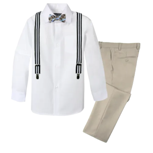 Boys' 4-Piece Customizable Suspenders Outfit - Customer's Product with price 59.95 ID Hhj1qhXYWeYR1EzlsUZVQyEU