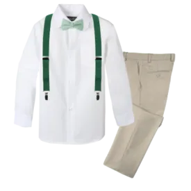 Boys' 4-Piece Customizable Suspenders Outfit - Customer's Product with price 59.95 ID xpxWToiYahksebzv2lfg6KUA