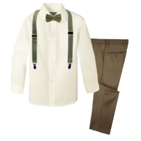 Boys' 4-Piece Customizable Suspenders Outfit - Customer's Product with price 65.95 ID W0LmSEt-Xfr82GouYhUW6fPR