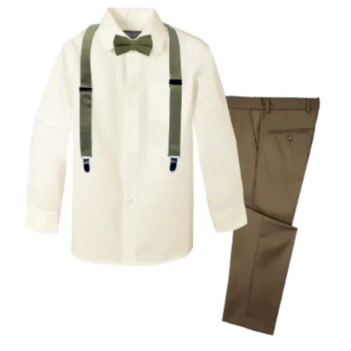 Boys' 4-Piece Customizable Suspenders Outfit - Customer's Product with price 65.95 ID W0LmSEt-Xfr82GouYhUW6fPR