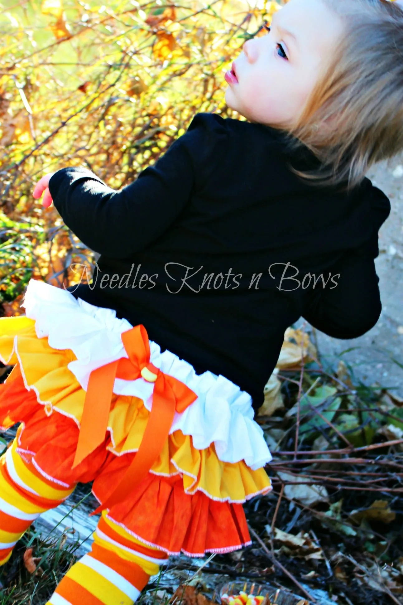 Candy Corn Bloomers, Baby Toddler Fall Halloween Bloomers