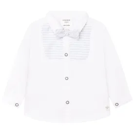 Carrément Beau Shirt   Knot Spring 2 Infant White Pale Blue