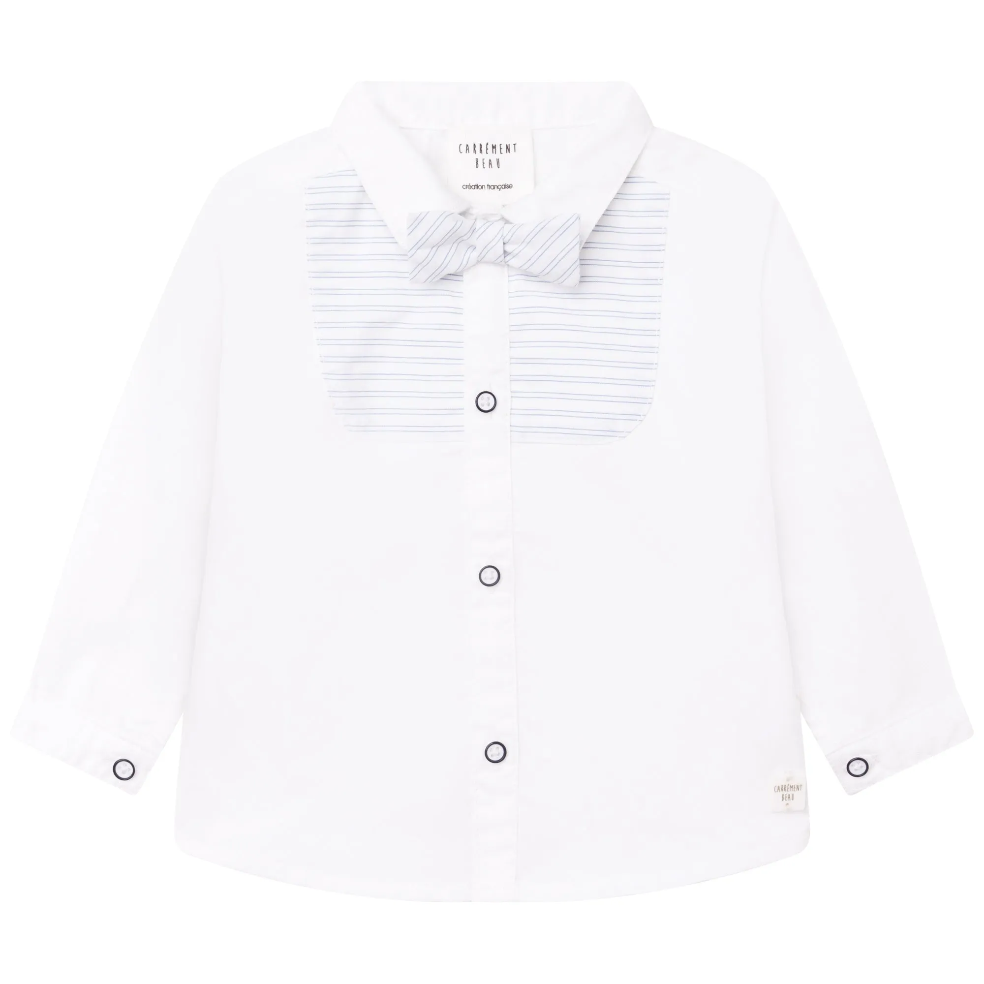 Carrément Beau Shirt   Knot Spring 2 Infant White Pale Blue