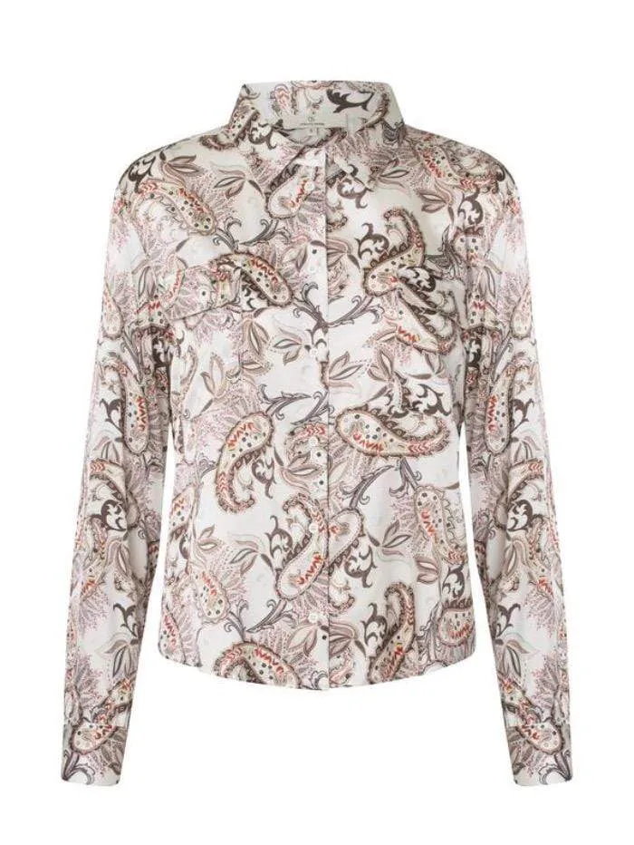 Charlotte Sparre S Classic Silk Shirt In Amelia Cream 2428