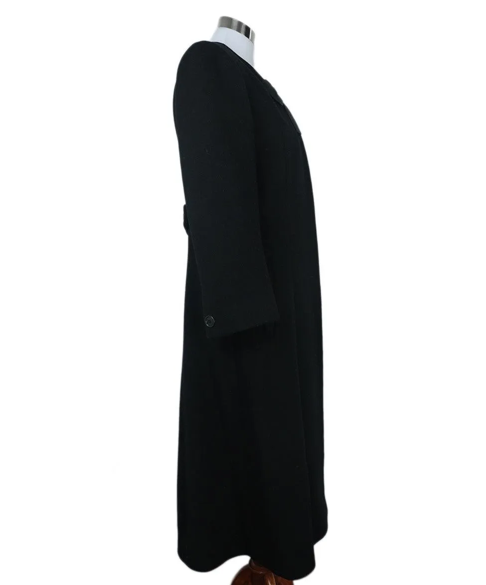 Christian Dior Black Wool Coat sz 6