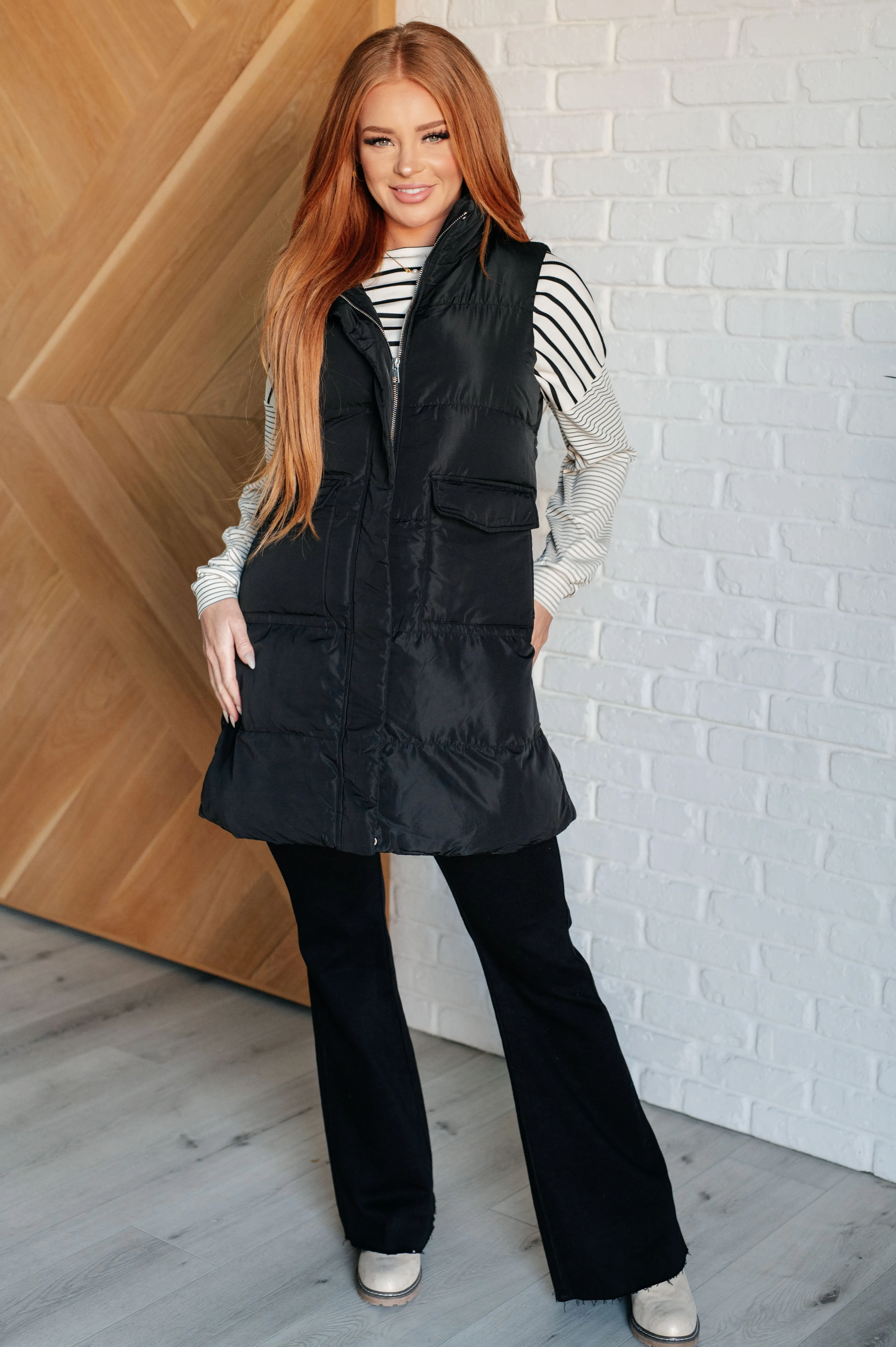 Cold and Calculated Longline Puffer Vest