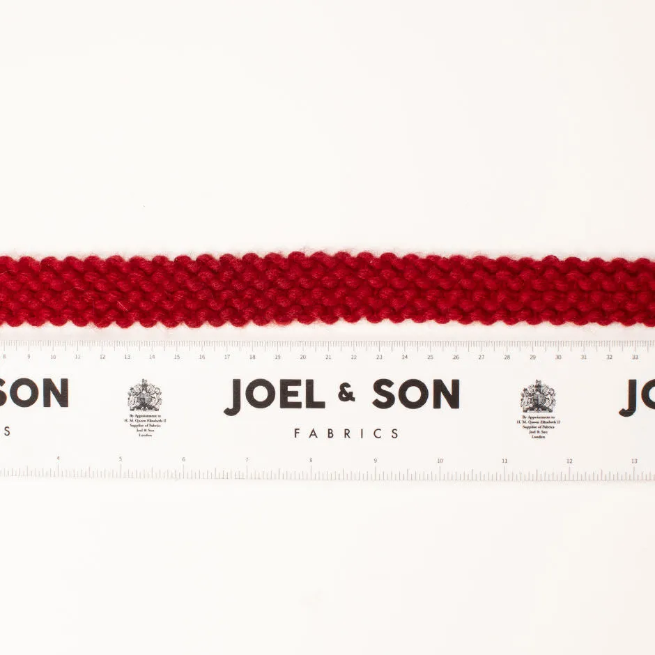 Deep Red Woven Trim