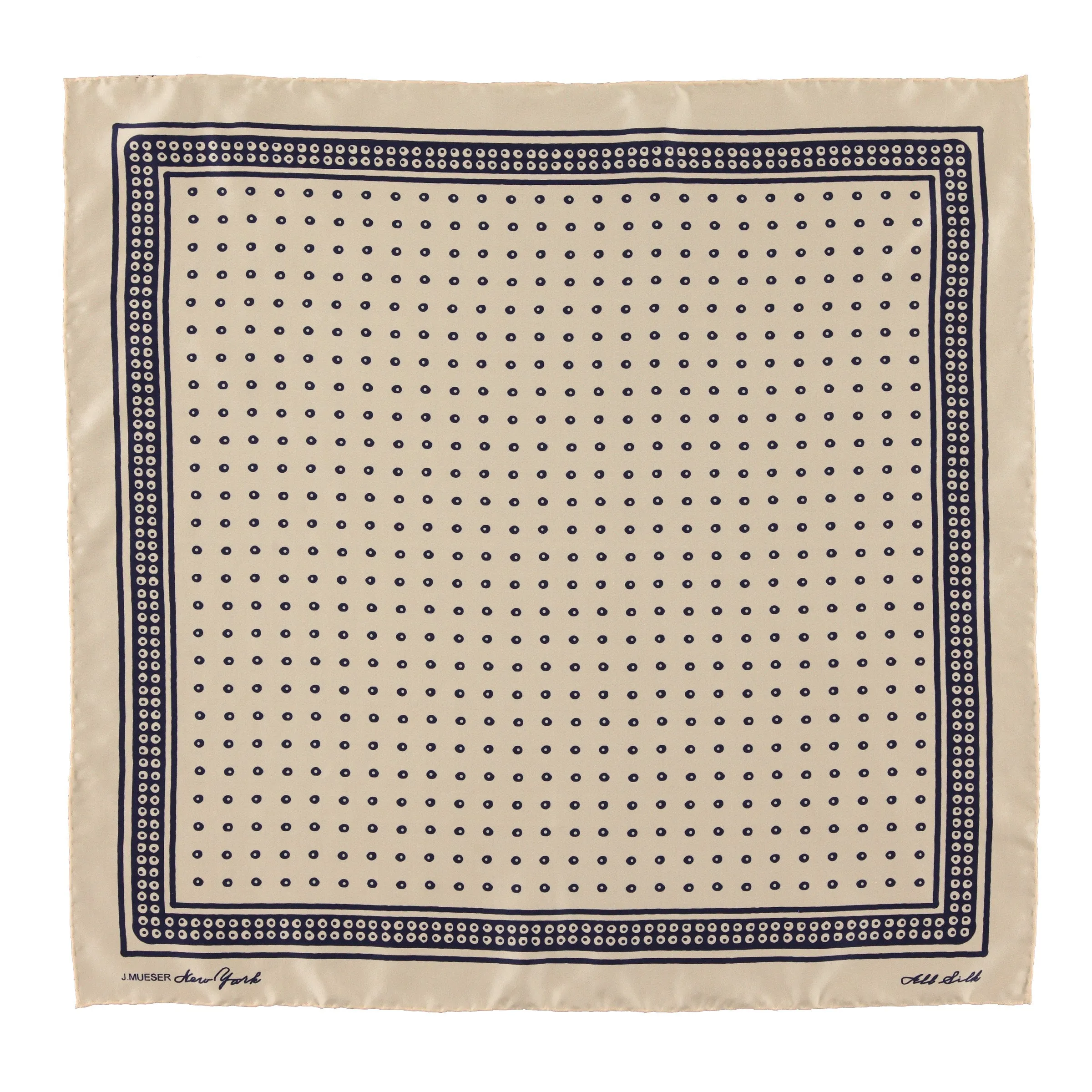 Ecru Circle Dot Neckerchief