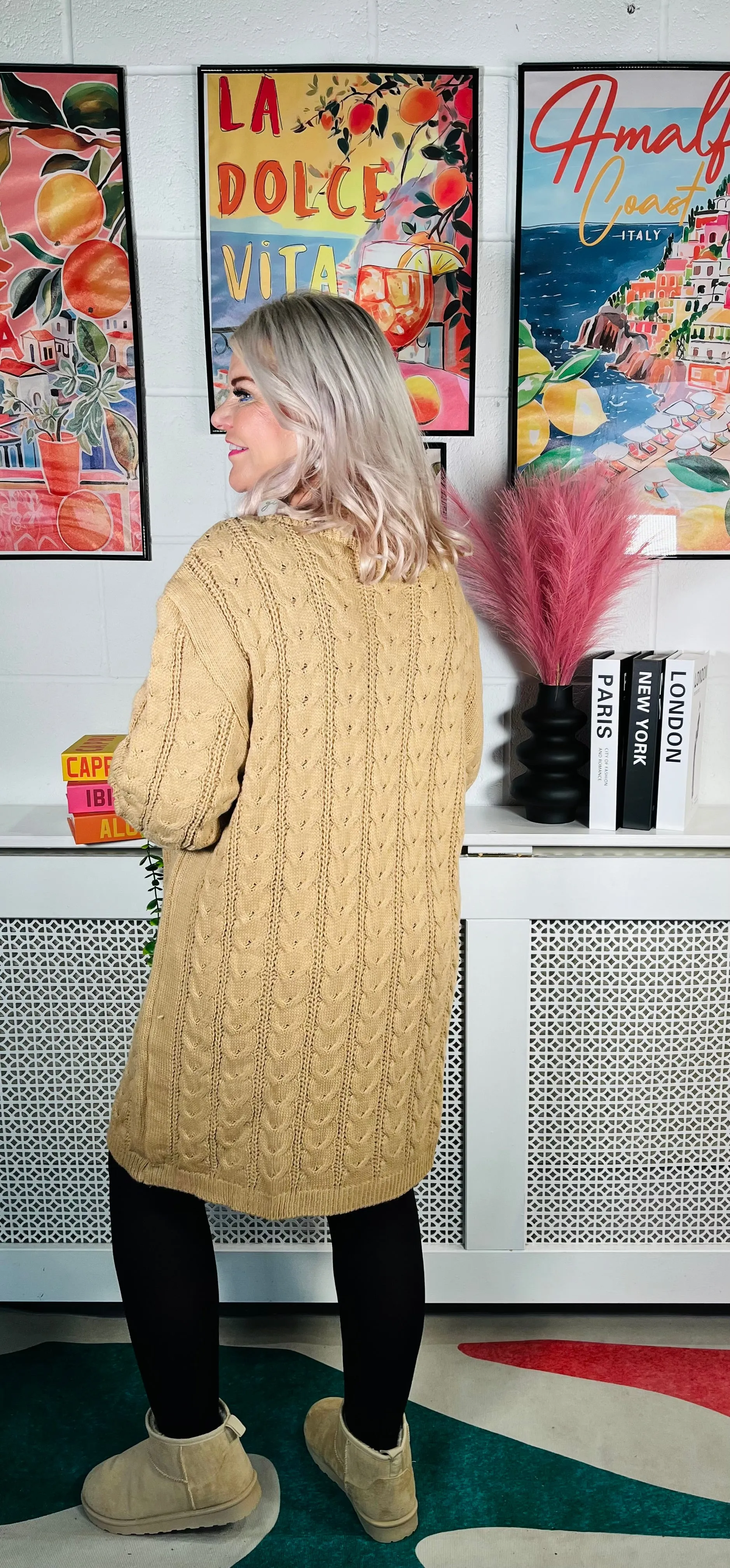 Edinburgh Knitted Dress - Caramel