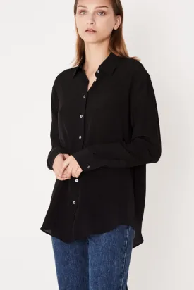 Essential Silk Shirt- Black