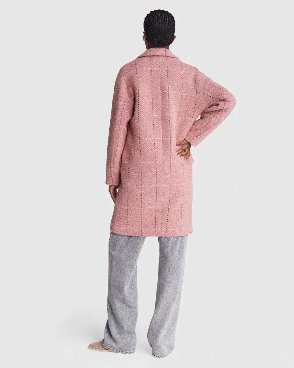 Estelle Cocoon Check Coat