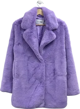 Fashion Nova Purple Faux Fur Coat UK XS