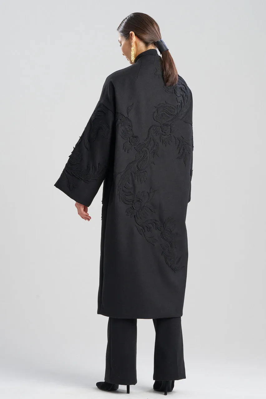 Felt Embroidered Long Coat