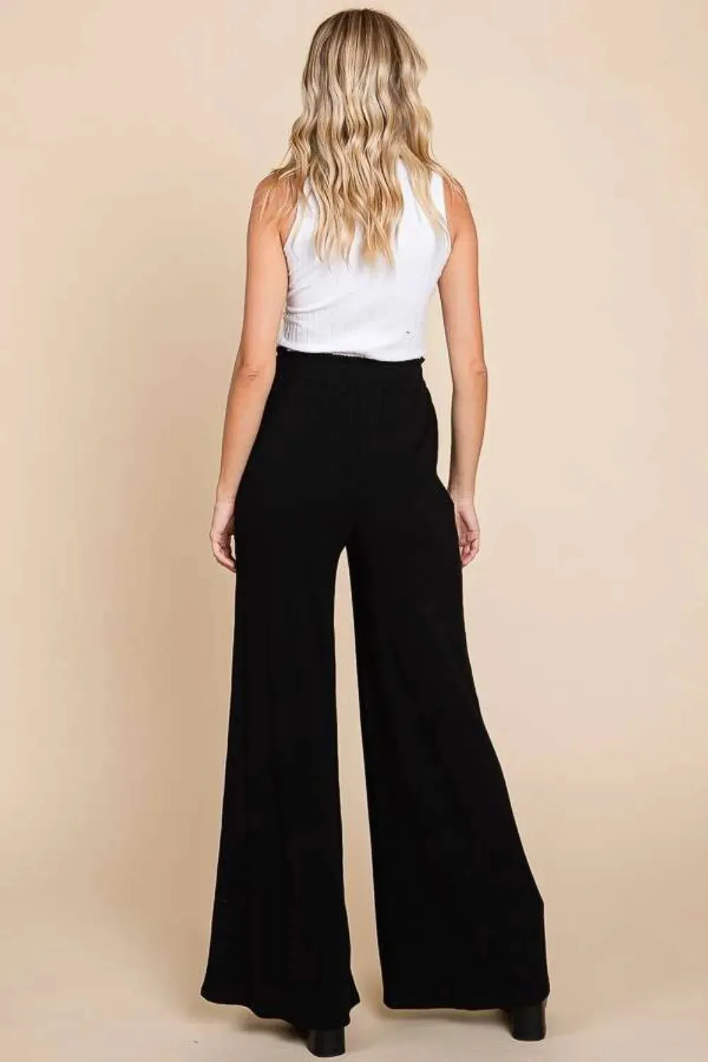 Full Size High Waist Wide Leg Pants