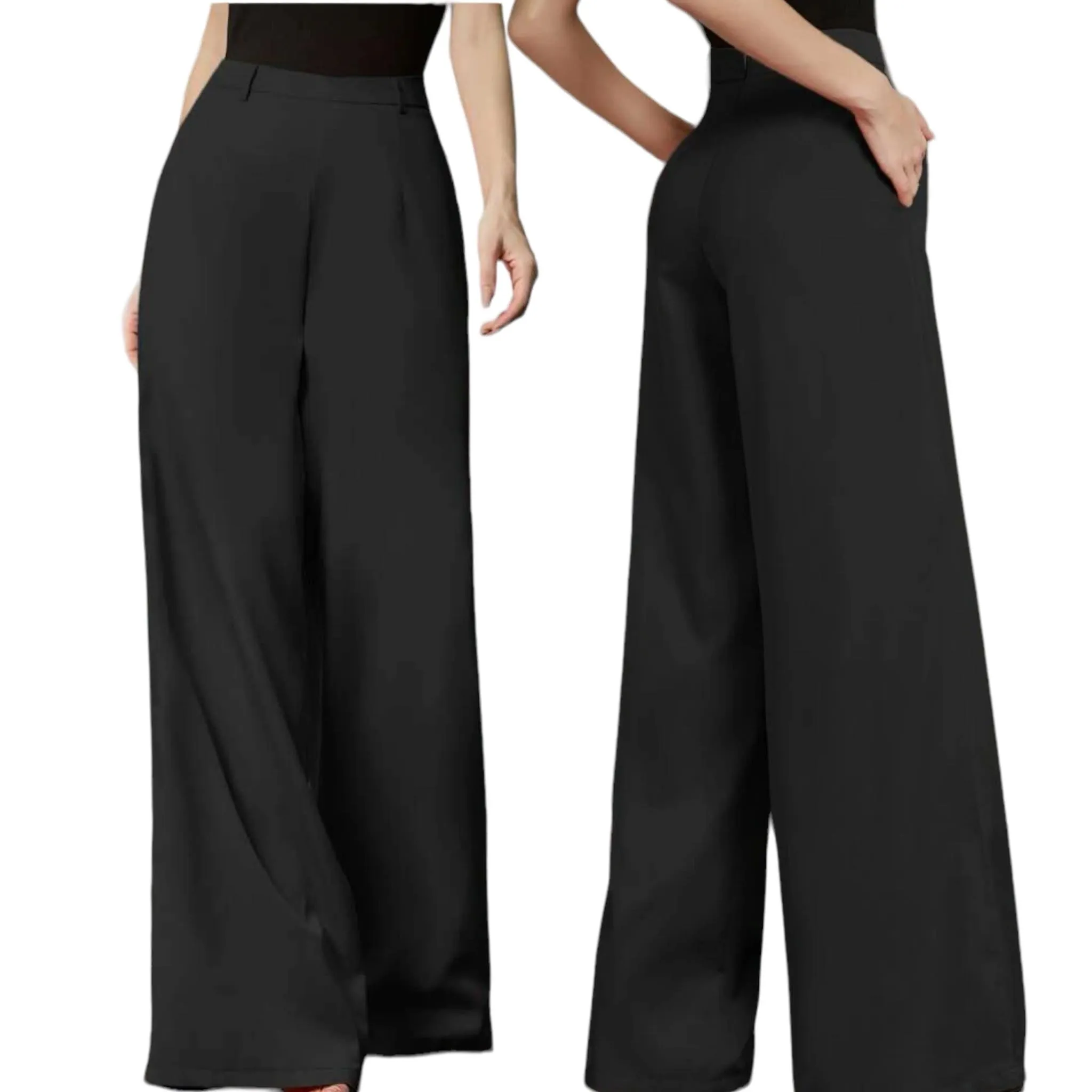 GBOSS Classic High Waist Wide Leg Pants