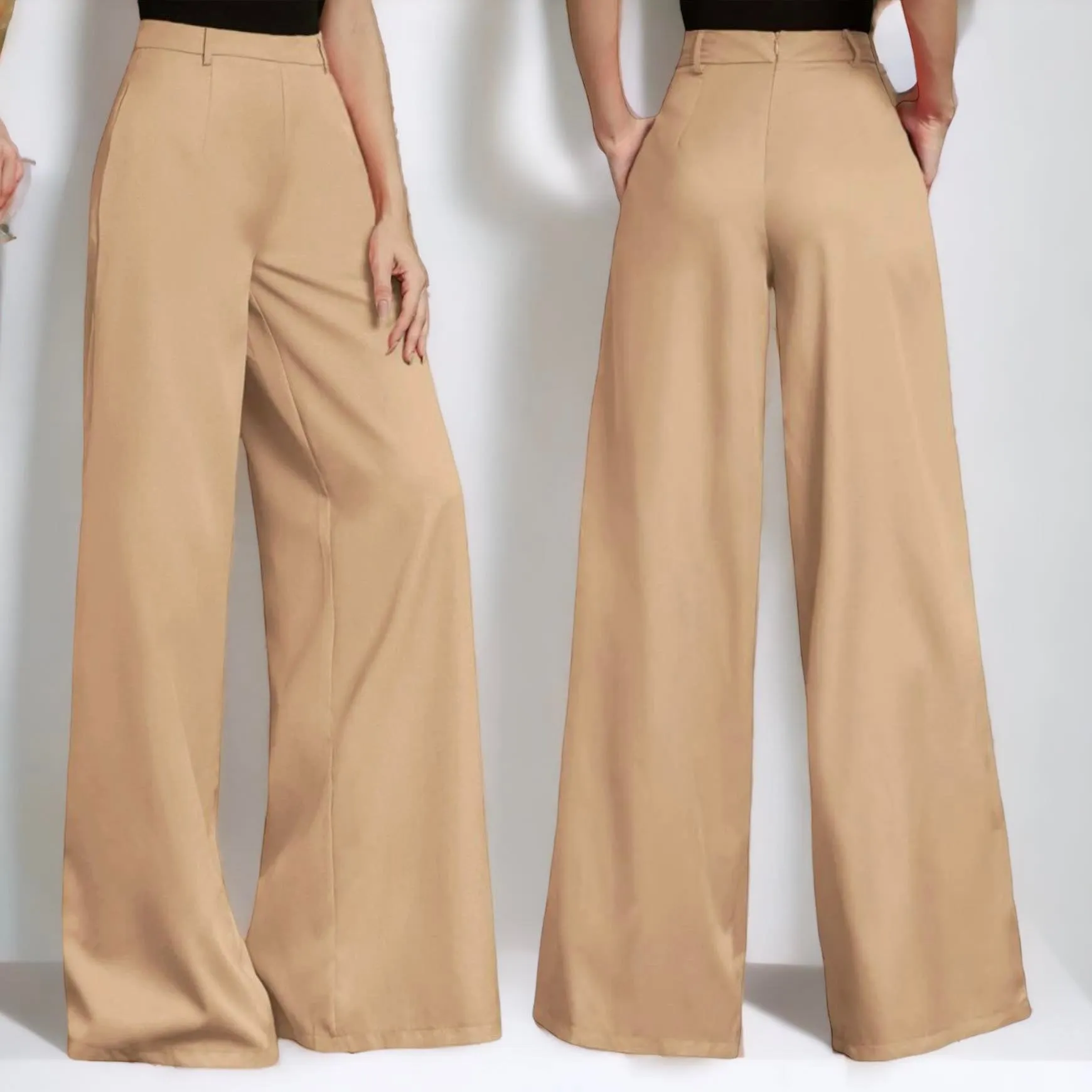 GBOSS Classic High Waist Wide Leg Pants