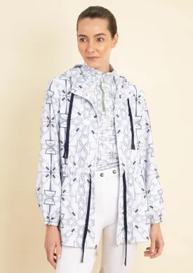 Georgina Windbreaker Chainlink Print | Powder | Extra 20% OFF