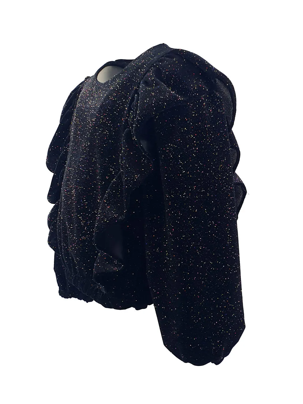 Girl's Velvet Top with glitter motifs-FLEX