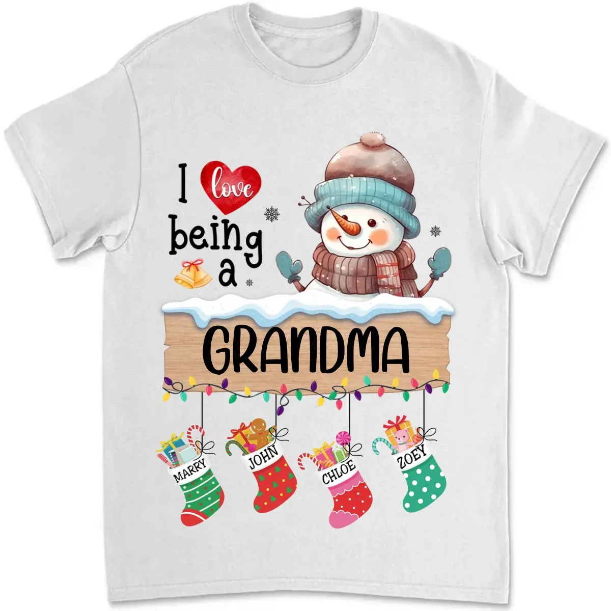 Grandma - I Love Being A Grandma - Personalized Unisex T-shirt