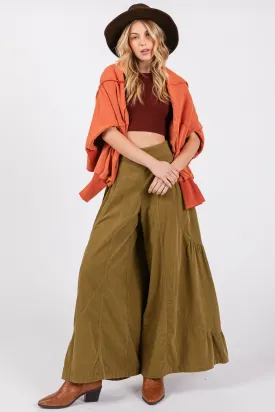 High Rise Corduroy Wide Leg Pants