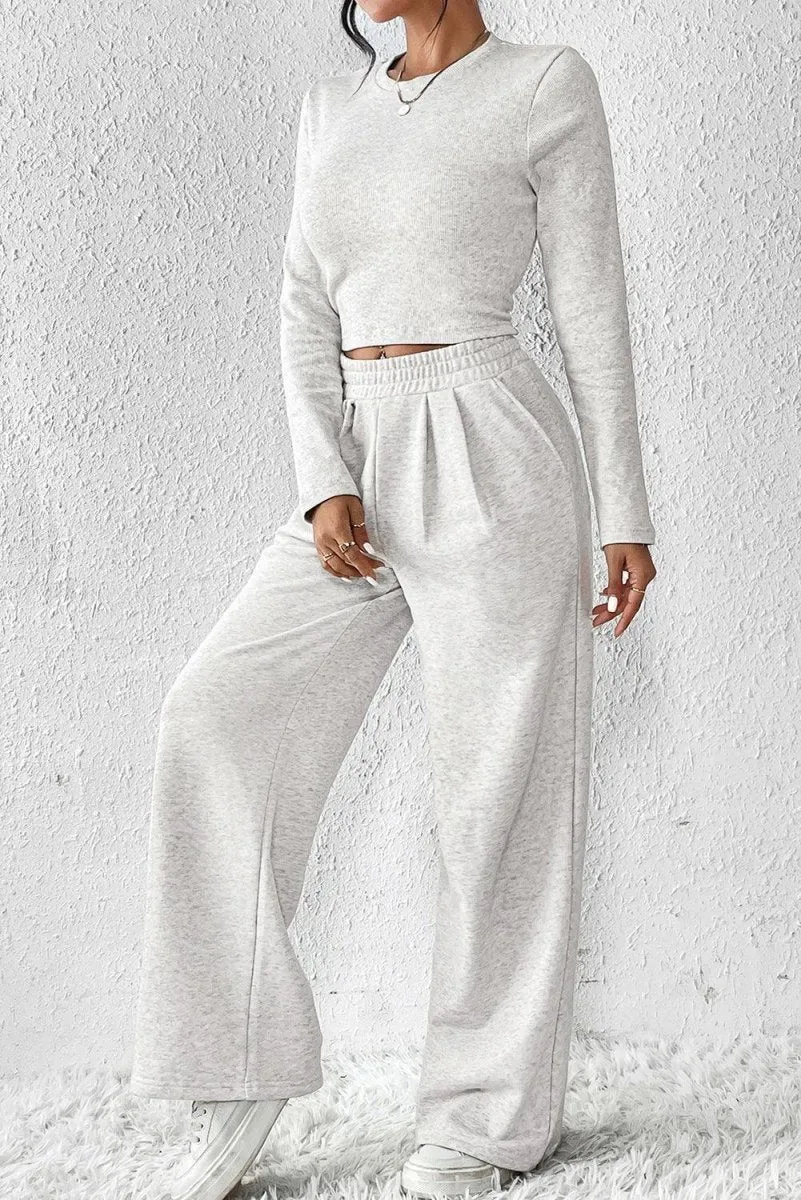 Jenna Crop Sweater Two Piece Set