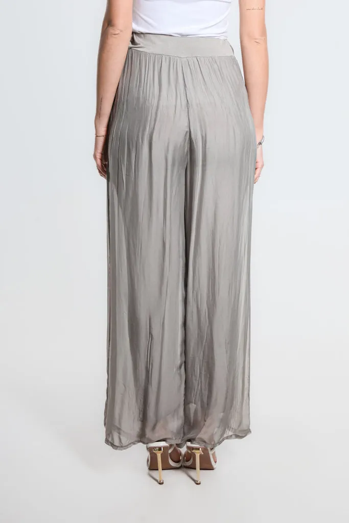 Kimberly Wrap Front Silk Pant (PL214)